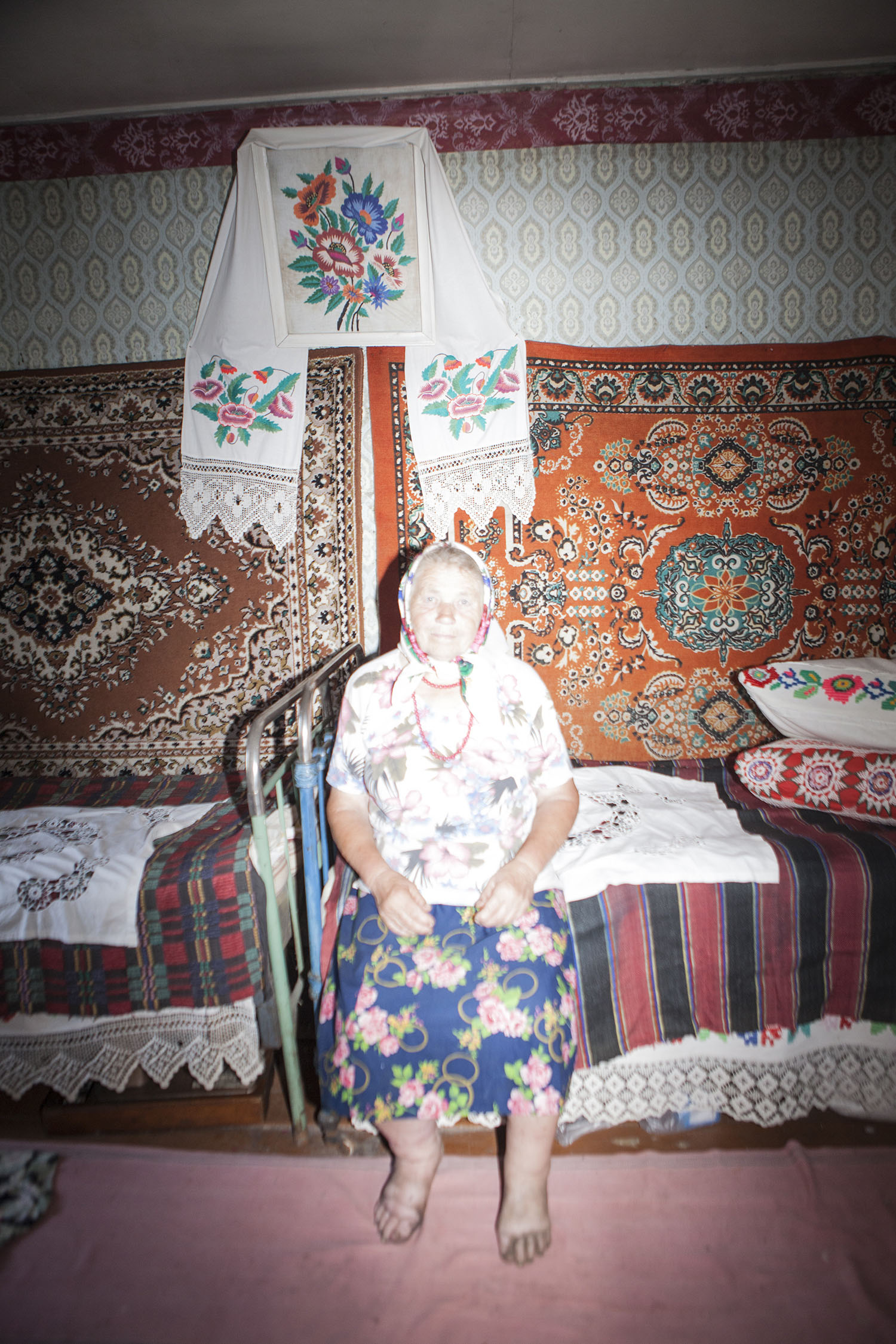 Ekaciaryna Adamauna German (1949) at her private house 